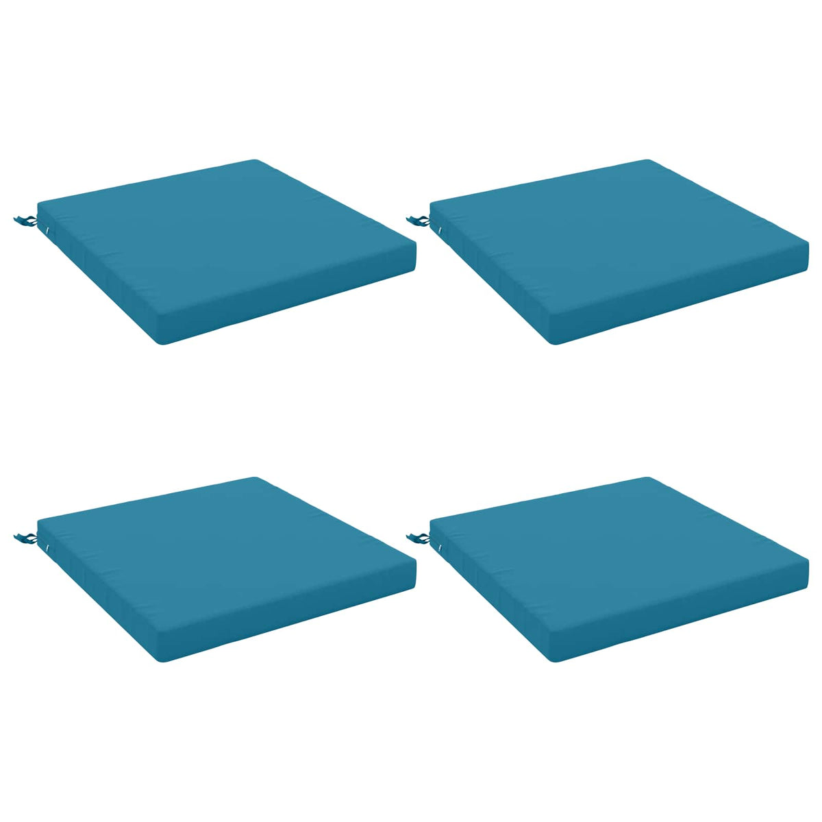 Seat Cushions SOEST 4 pcs 100% Polyester Light Blue 2