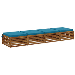 Seat Cushions SOEST 4 pcs 100% Polyester Light Blue 3