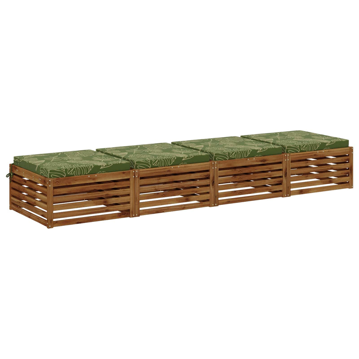 Seat Cushions SOEST 4 pcs 100% Polyester Leaf Design 3