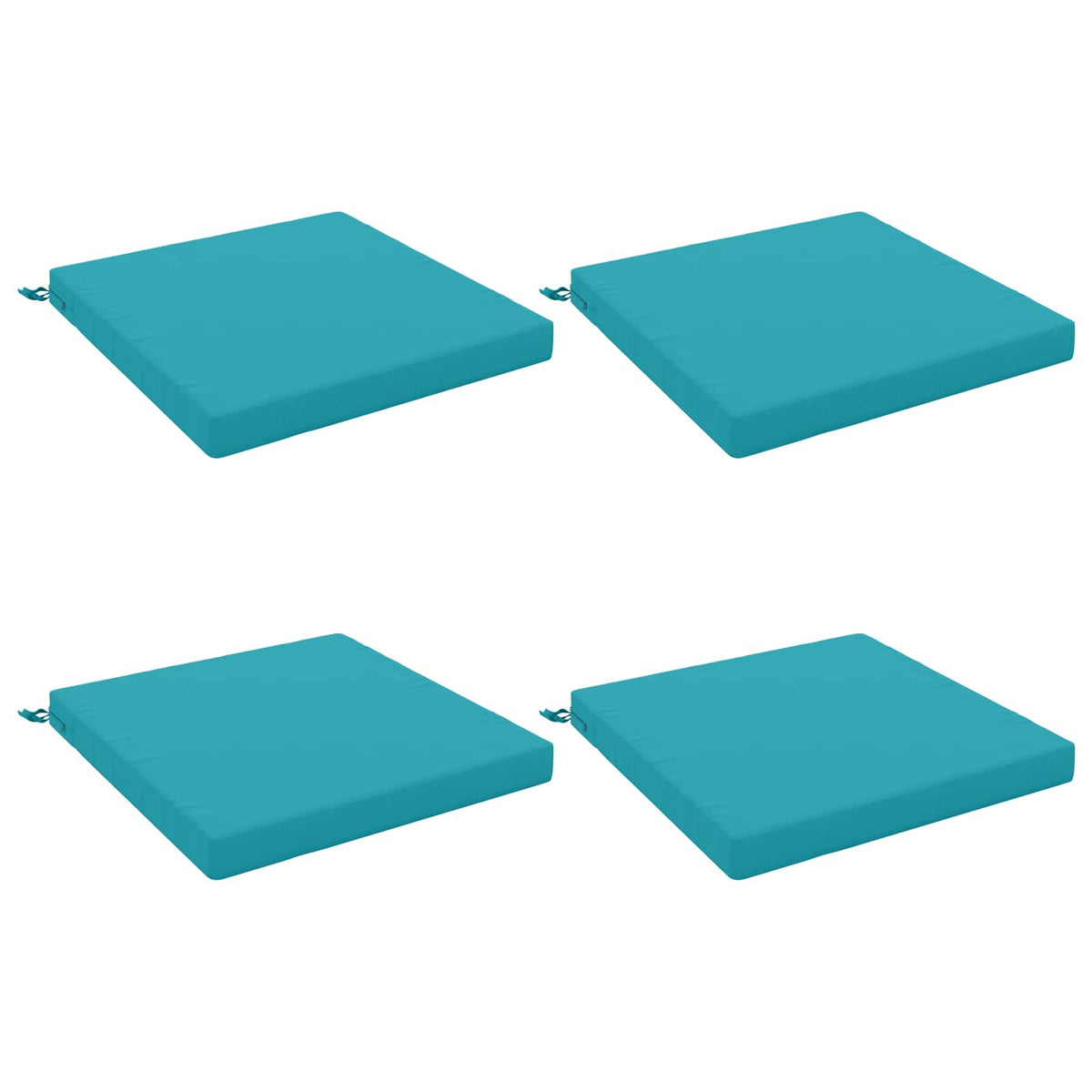 Seat Cushions SOEST 4 pcs 100% Polyester Turquoise 2