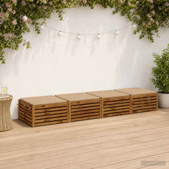 vidaXL Seat Cushions SOEST 4 pcs 100% Polyester Sand 60 x 60 x 3 cm 1