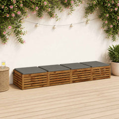 vidaXL Seat Cushions SOEST 4 pcs 100% Polyester Grey 60 x 60 x 3 cm 1
