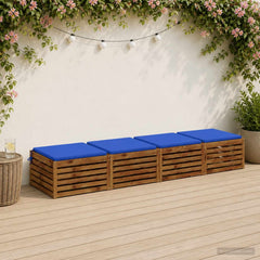 Seat Cushions SOEST 4 pcs 100% Polyester Royal Blue 1