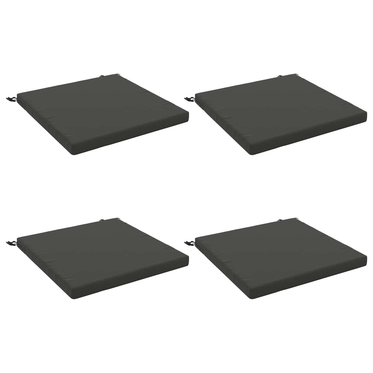 Seat Cushions SOEST 4 pcs 100% Polyester Anthracite 2