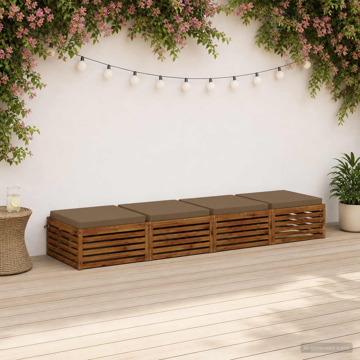 Seat Cushions SOEST Polyester Taupe