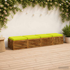 Seat Cushions SOEST 4 pcs 100% Polyester Bright Green 1