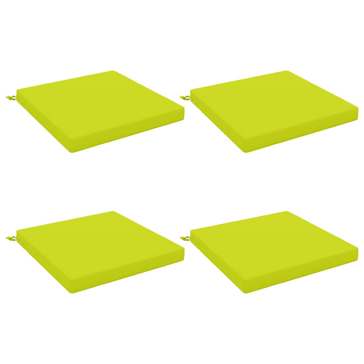 Seat Cushions SOEST 4 pcs 100% Polyester Bright Green 2