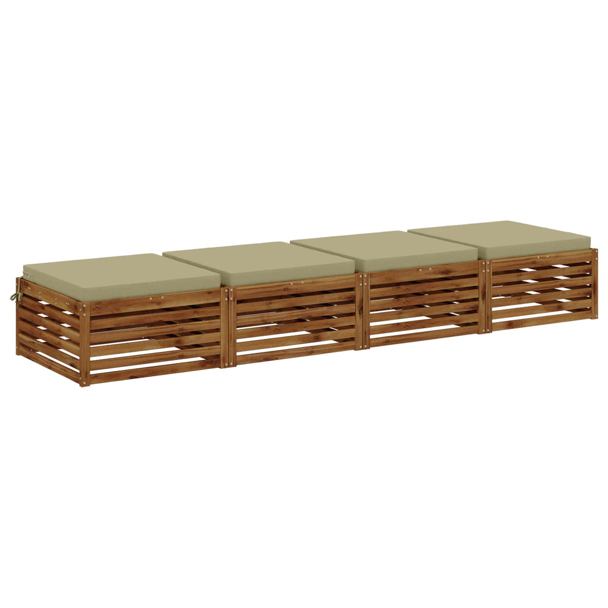 Seat Cushions SOEST 4 pcs 100% Polyester Light Green 3