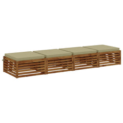 Seat Cushions SOEST 4 pcs 100% Polyester Light Green 3