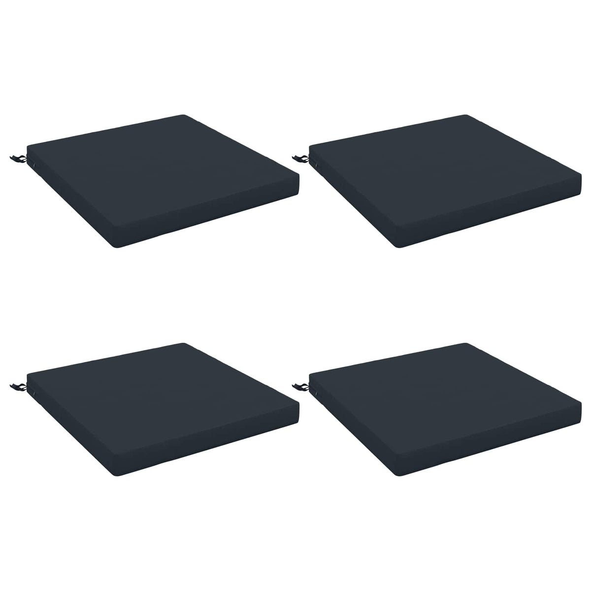 Seat Cushions SOEST 4 pcs 100% Polyester Dark Blue 2