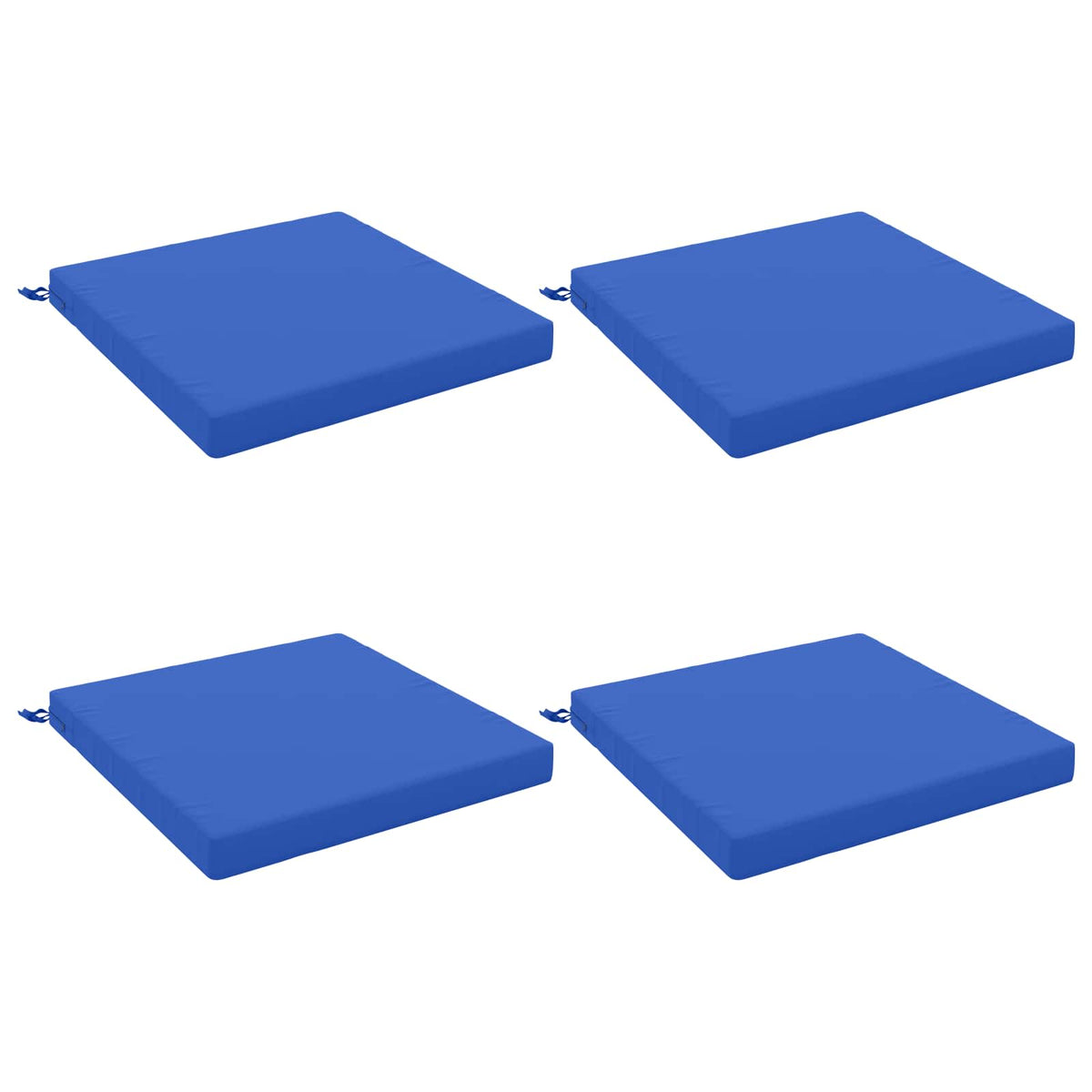 Seat Cushions SOEST 4 pcs 100% Polyester Royal Blue 2