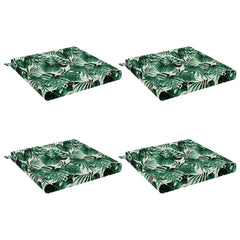 Seat Cushions SOEST 4 pcs 100% Polyester Leaf Pattern 2