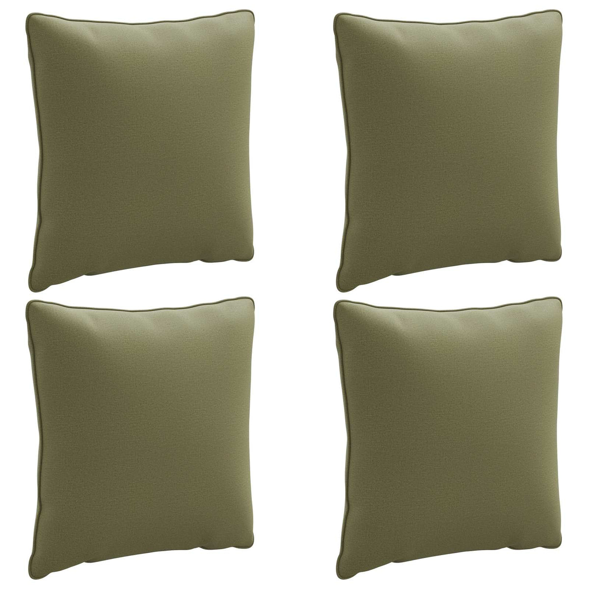 vidaXL Back Cushion PUTTEN 4 pcs 100% Polyester Olive Green 2