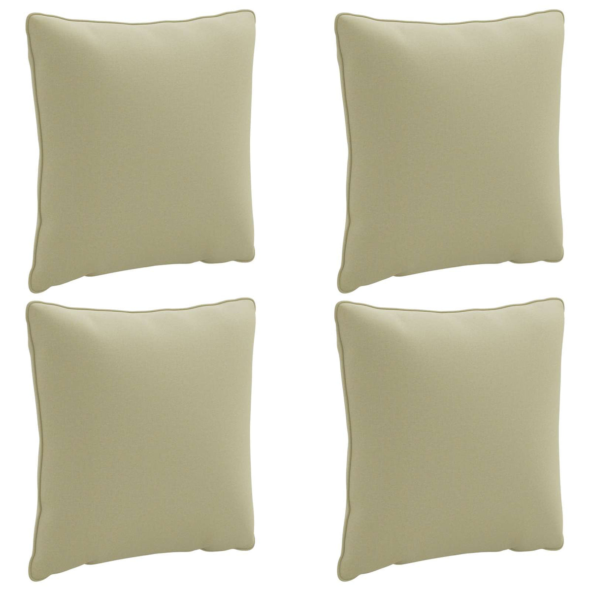 vidaXL Back Cushion PUTTEN 4 pcs 100% Polyester Light Green 2