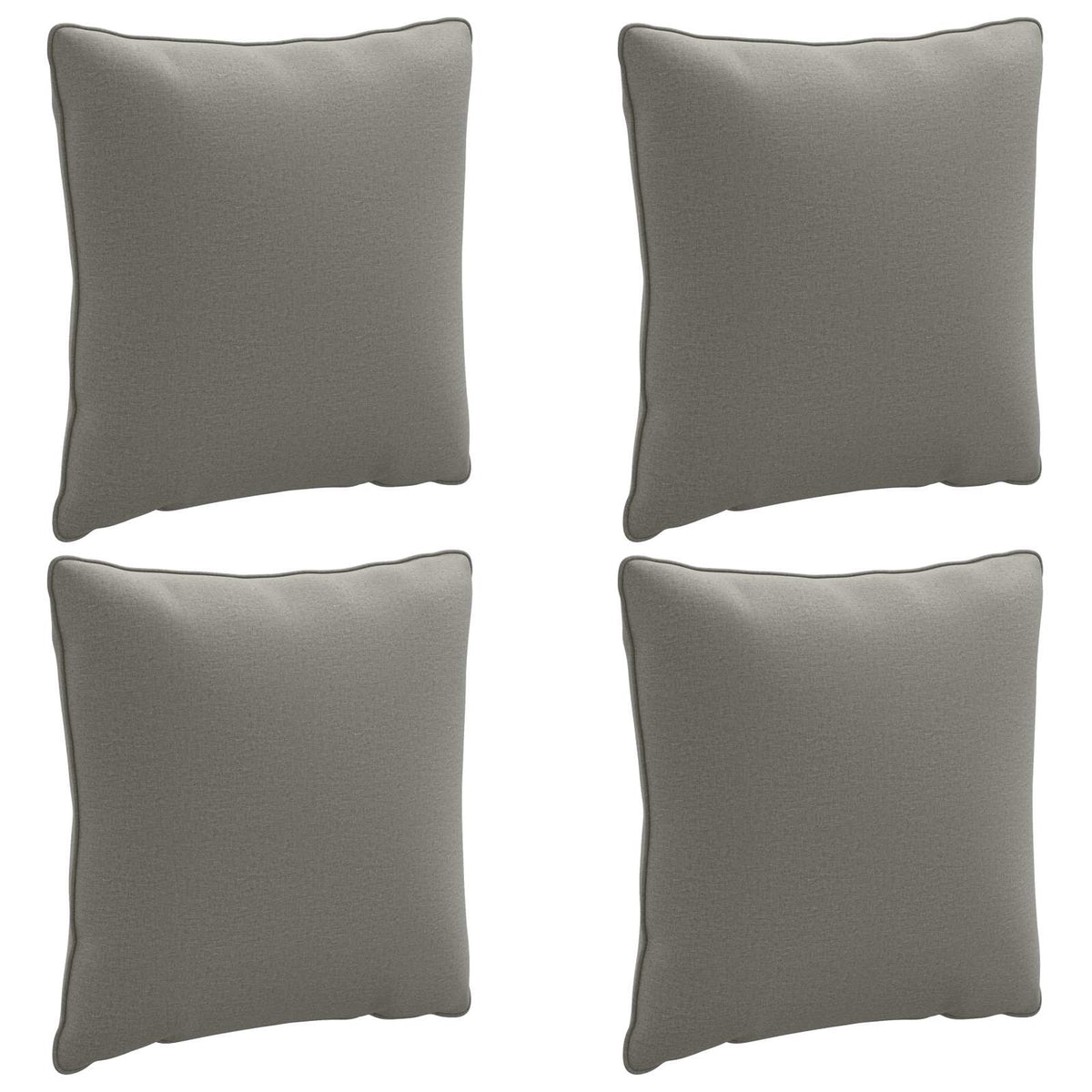 vidaXL Back Cushion PUTTEN 4 pcs 100% Polyester Grey 40 x 40 x 15 cm 2
