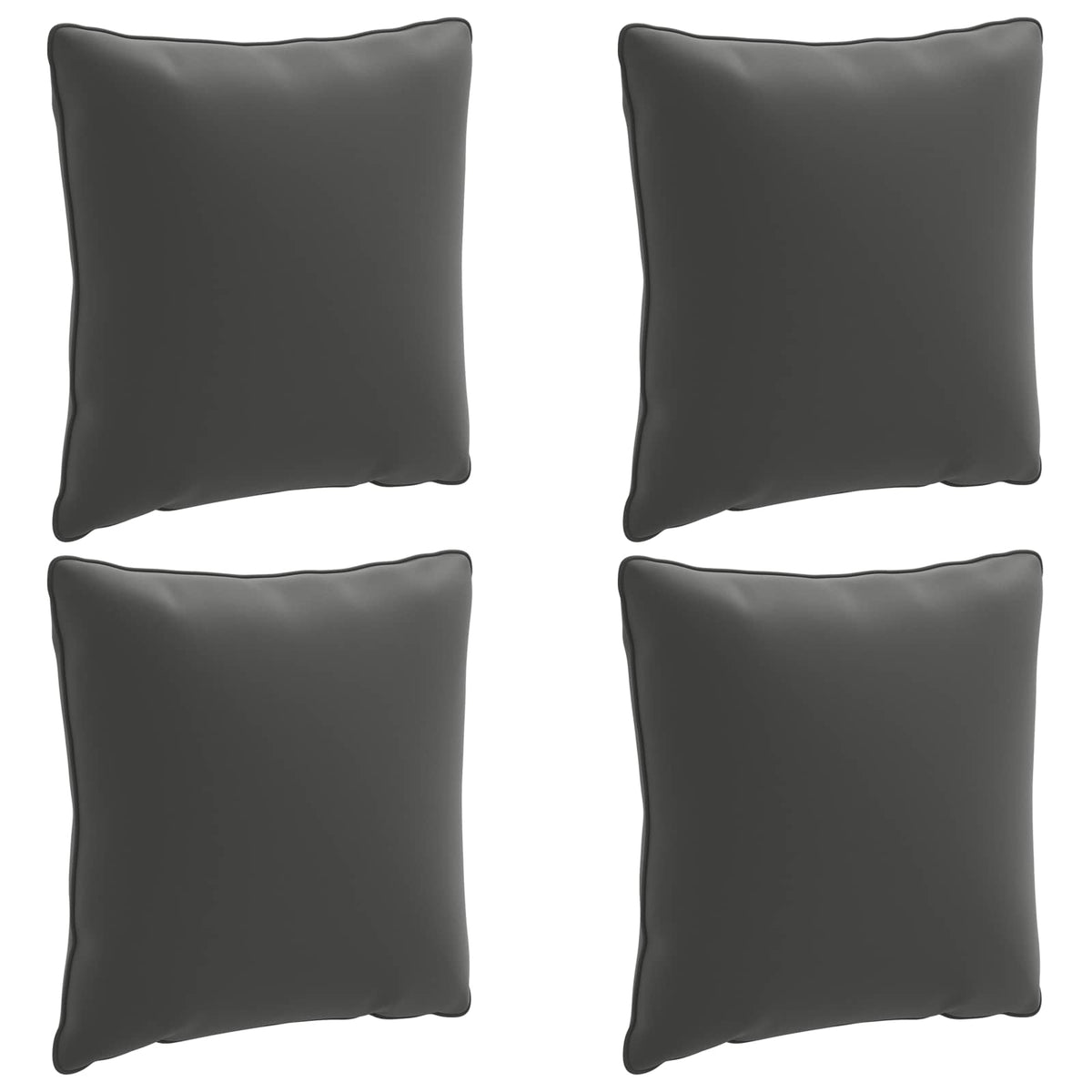 vidaXL Back Cushion PUTTEN 4 pcs 100% Polyester Anthracite 2