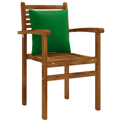 vidaXL Back Cushion PUTTEN 4 pcs 100% Polyester Green 40 x 40 x 15 cm 3