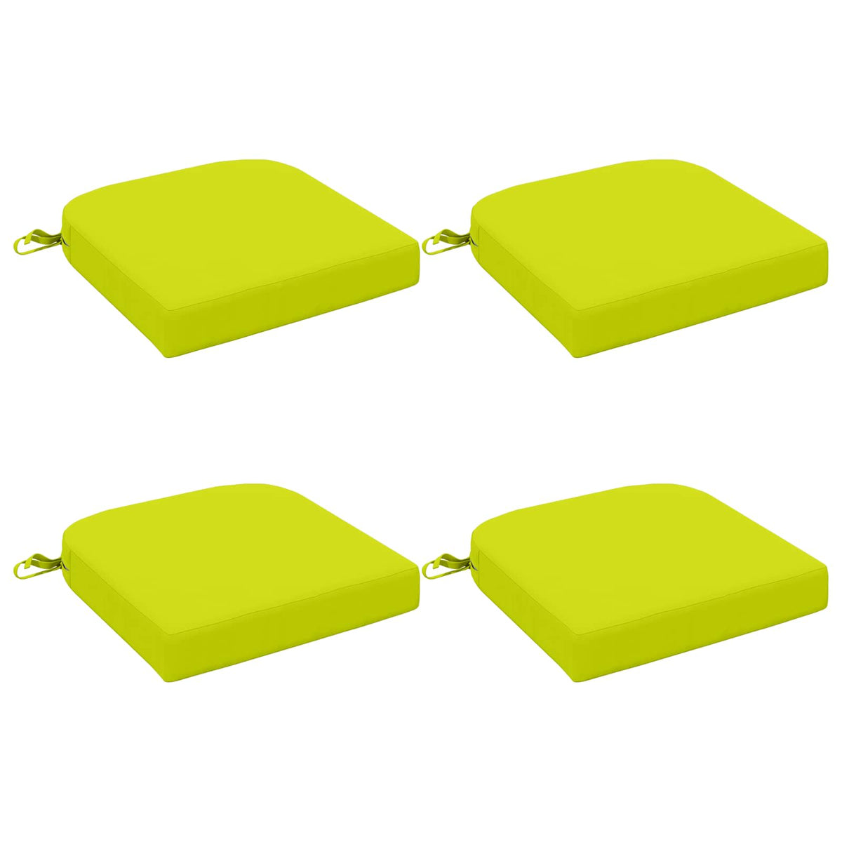 vidaXL 4-Piece Seat Cushions SOEST 4 pcs 100% Polyester Bright Green 2
