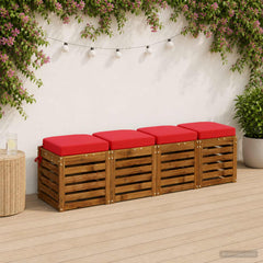 vidaXL 4-Piece Seat Cushions SOEST 4 pcs 100% Polyester Red 1