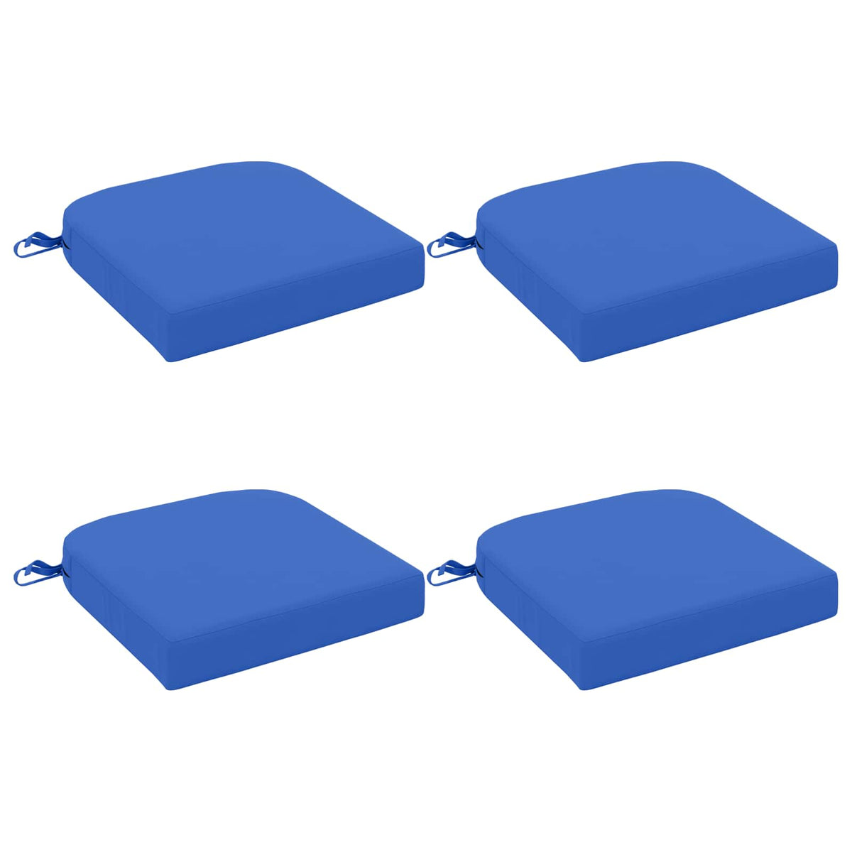 vidaXL 4-Piece Seat Cushions SOEST 4 pcs 100% Polyester Royal Blue 2