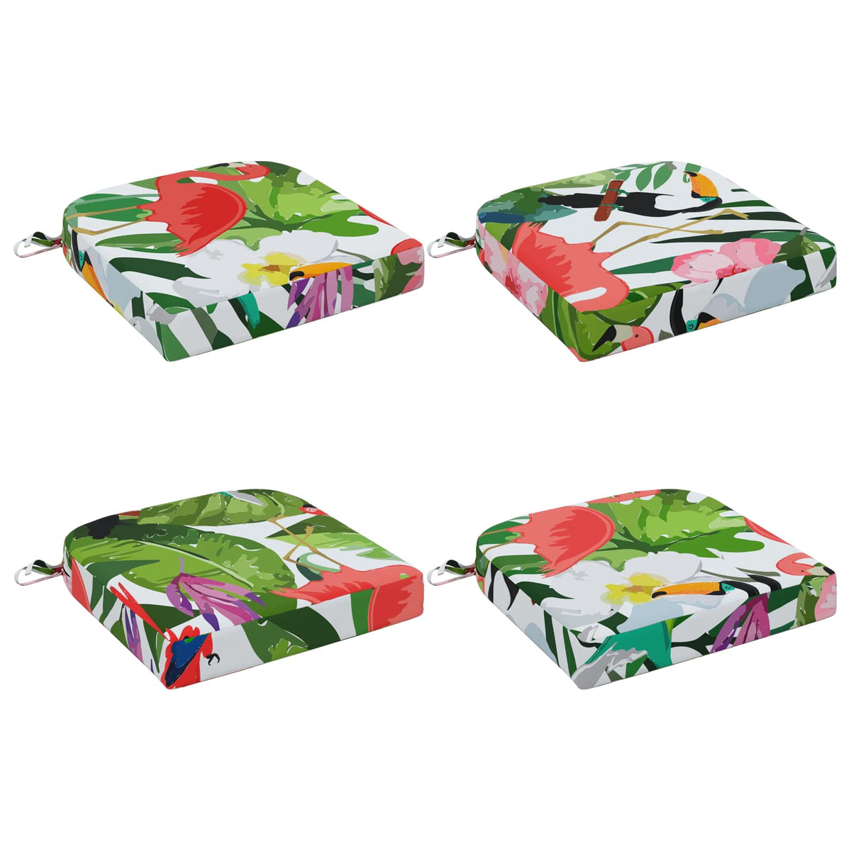 vidaXL 4-Piece Seat Cushions SOEST 4 pcs 100% Polyester Multicolour 2