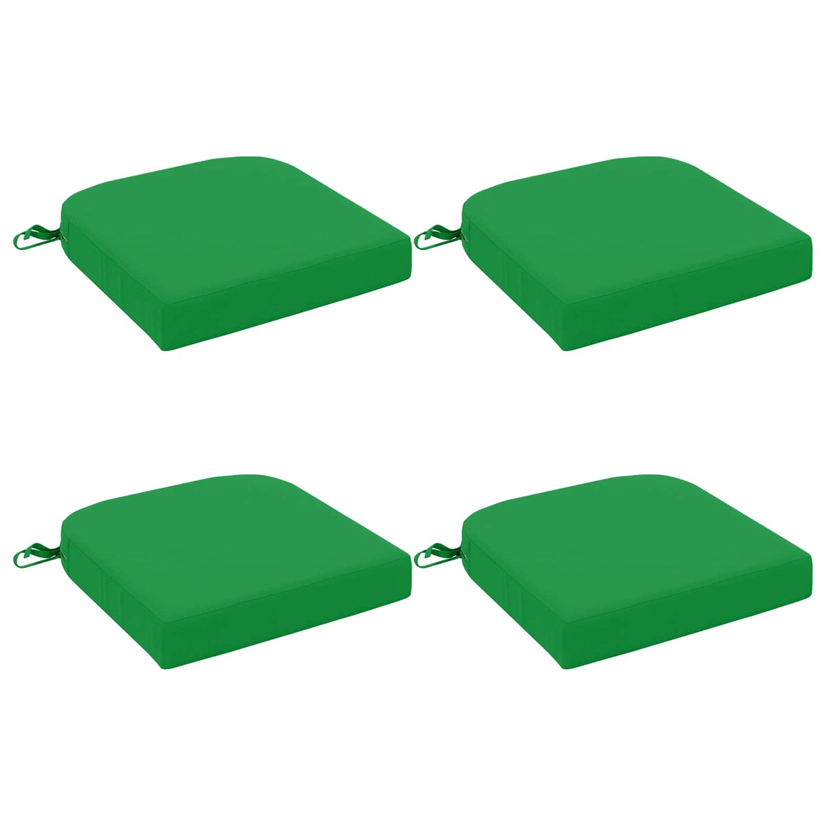 vidaXL 4-Piece Seat Cushions SOEST 4 pcs 100% Polyester Green 2