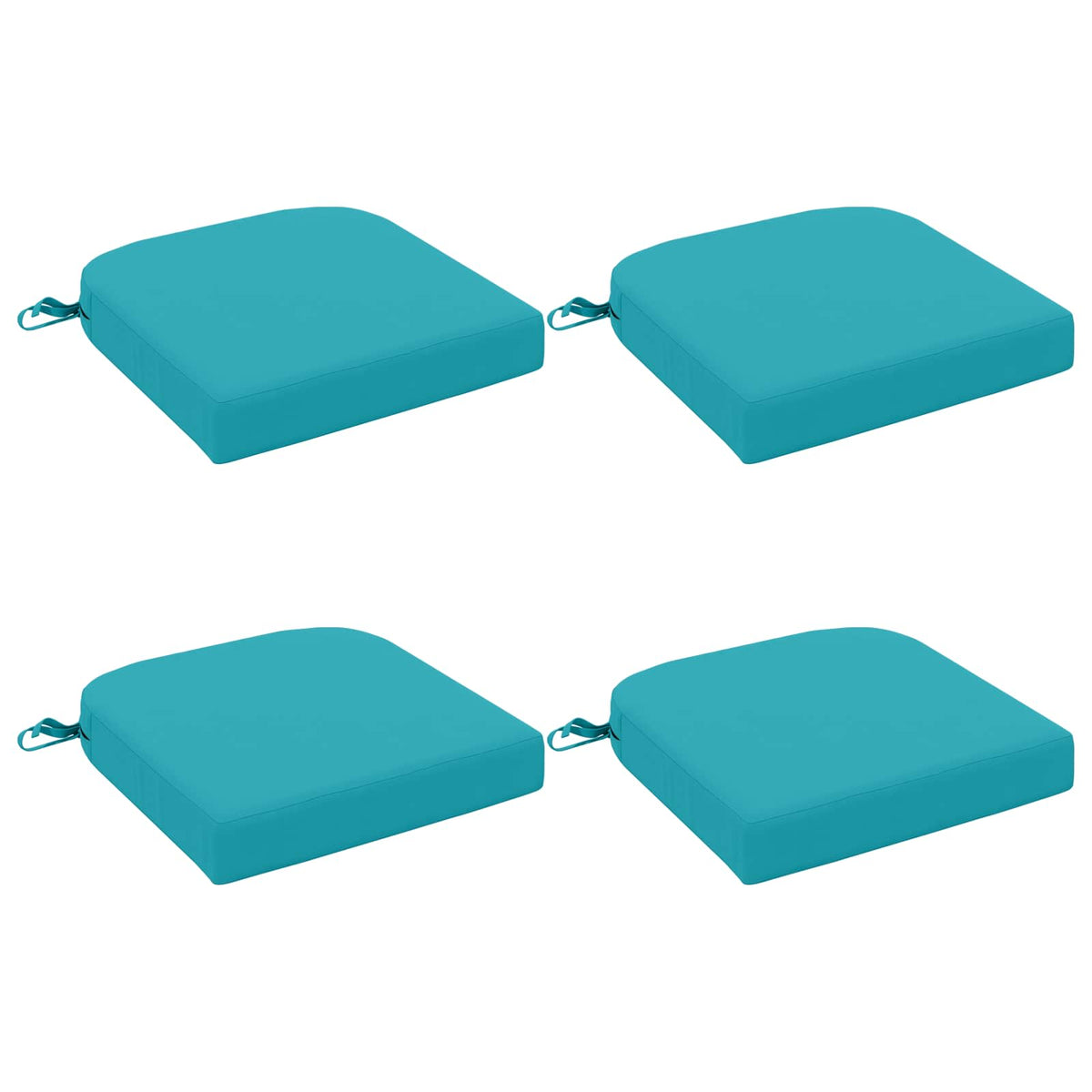 vidaXL 4-Piece Seat Cushions SOEST 4 pcs 100% Polyester Turquoise 2