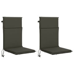 vidaXL High Back Chair Cushion GEMERT 2 pcs 100% Polyester Anthracite 2