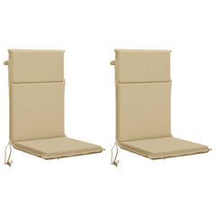 vidaXL High Back Chair Cushion GEMERT 2 pcs 100% Polyester Beige 2