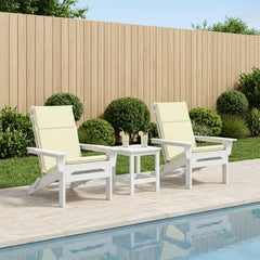 vidaXL High Back Chair Cushion GEMERT 2 pcs 100% Polyester Cream 1