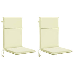 vidaXL High Back Chair Cushion GEMERT 2 pcs 100% Polyester Cream 2
