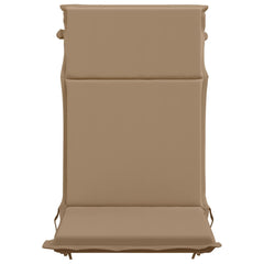 vidaXL High Back Chair Cushion GEMERT 2 pcs 100% Polyester Taupe 4