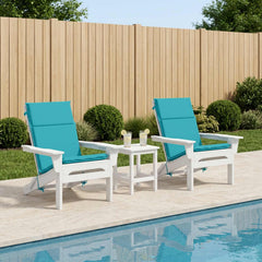 vidaXL High Back Chair Cushion GEMERT 2 pcs 100% Polyester Turquoise 1