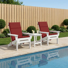 vidaXL High Back Chair Cushion GEMERT 2 pcs 100% Polyester Wine Red 1