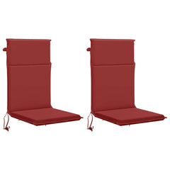 vidaXL High Back Chair Cushion GEMERT 2 pcs 100% Polyester Wine Red 2