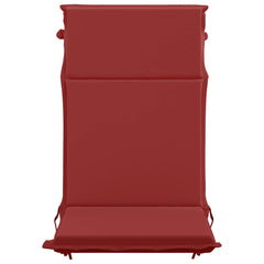 vidaXL High Back Chair Cushion GEMERT 2 pcs 100% Polyester Wine Red 4