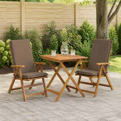 vidaXL High Back Chair Cushion GEMERT 2 pcs 100% Polyester Taupe 1