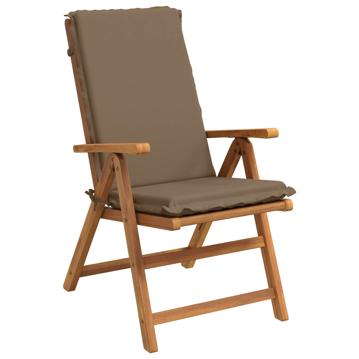 vidaXL High Back Chair Cushion GEMERT 2 pcs 100% Polyester Taupe 3