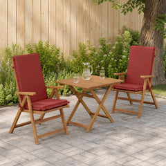 vidaXL High Back Chair Cushion GEMERT 2 pcs 100% Polyester Red 1