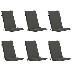 High Back Chair Cushion GEMERT 100% Polyester Grey 6 pcs Anthracite (polyester)