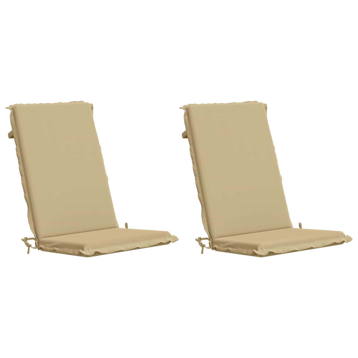 vidaXL High Back Chair Cushion GEMERT 2 pcs 100% Polyester Beige 2