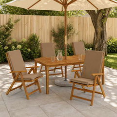 High Back Chair Cushion GEMERT 100% Polyester 4 pcs Taupe (polyester)