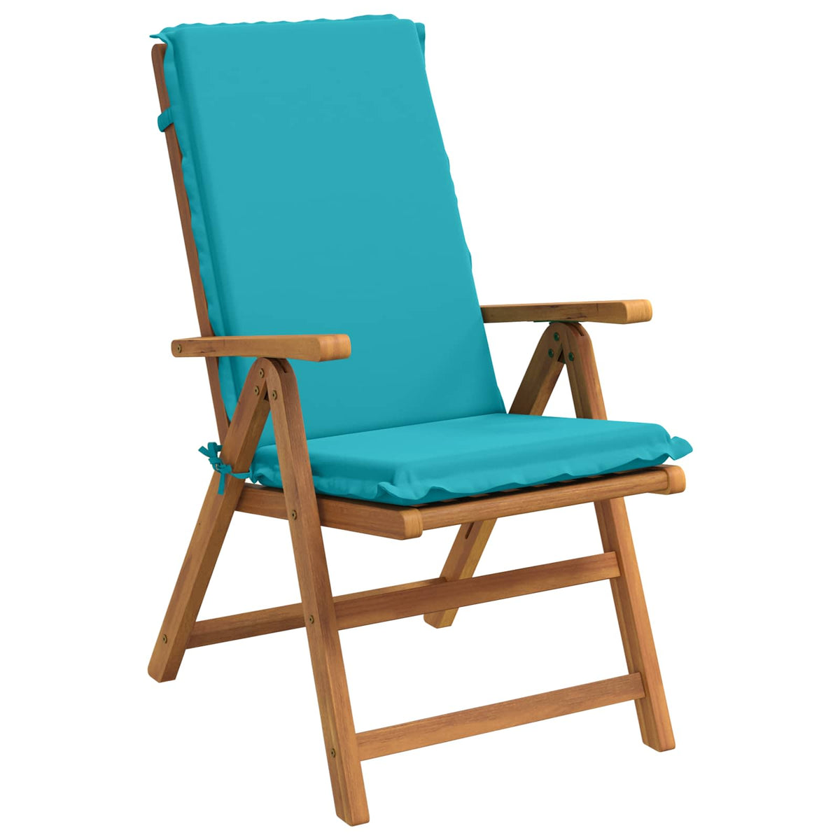 vidaXL High Back Chair Cushion GEMERT 2 pcs 100% Polyester Turquoise 3