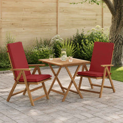 vidaXL High Back Chair Cushion GEMERT 2 pcs 100% Polyester Wine Red 1