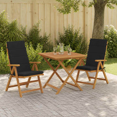 vidaXL High Back Chair Cushion GEMERT 2 pcs 100% Polyester Black 1