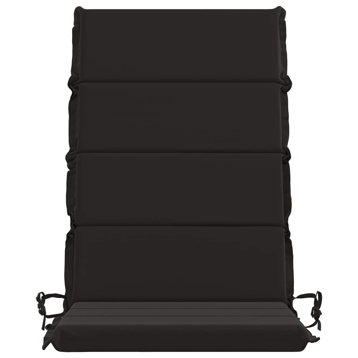 vidaXL High Back Chair Cushion GEMERT 2 pcs 100% Polyester Black 4