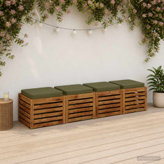 vidaXL 4-Piece Seat Cushions VUGHT 4 pcs 100% Polyester Olive Green 1