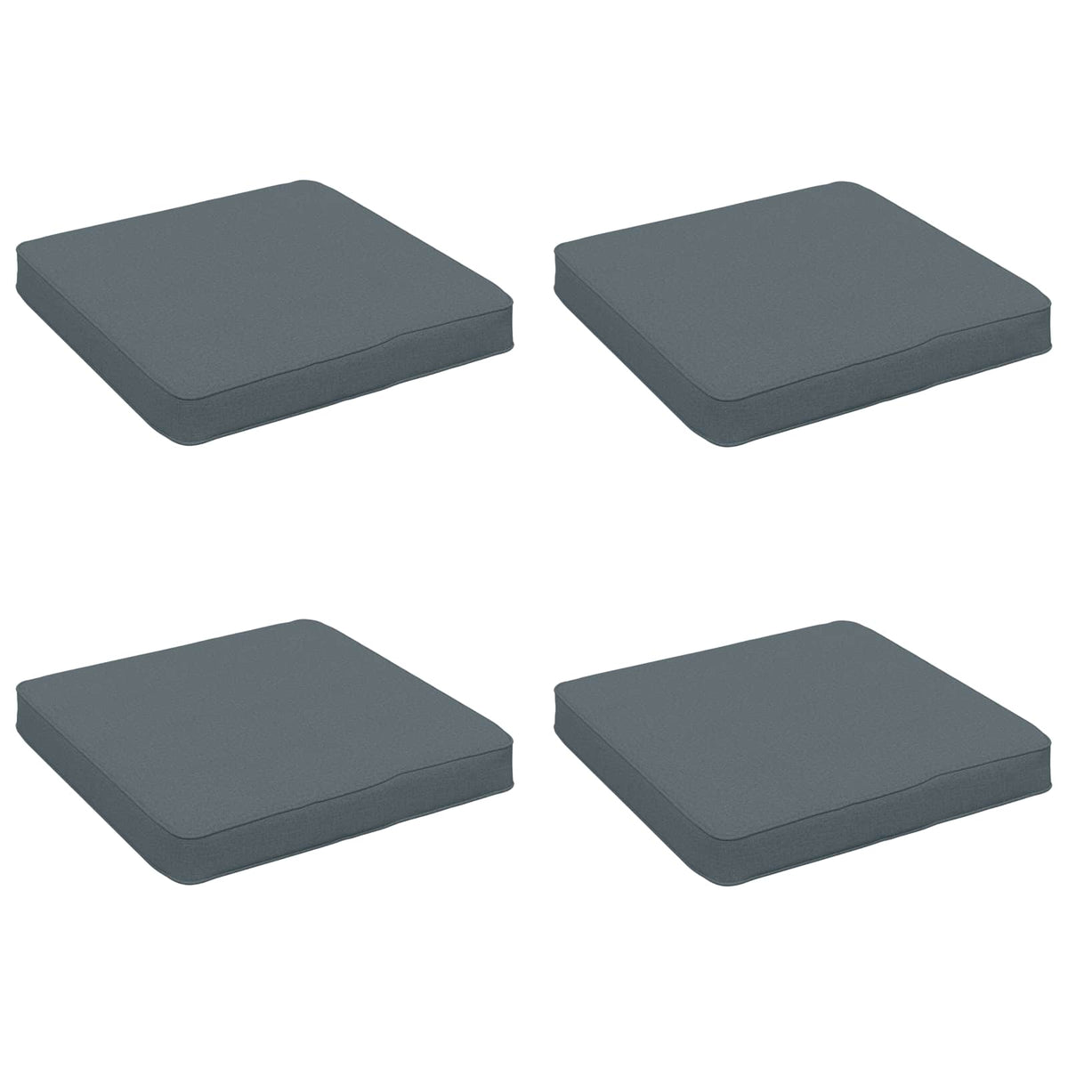 vidaXL 4-Piece Seat Cushions VUGHT 4 pcs 100% Polyester Blue 2