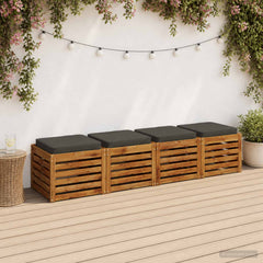 vidaXL 4-Piece Seat Cushions VUGHT 4 pcs 100% Polyester Anthracite 1