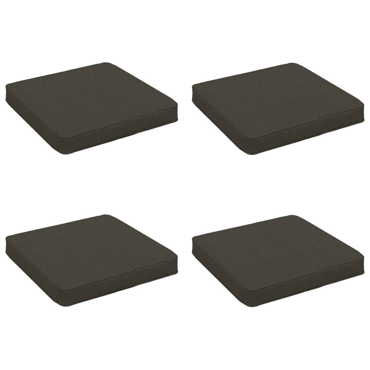 vidaXL 4-Piece Seat Cushions VUGHT 4 pcs 100% Polyester Anthracite 2